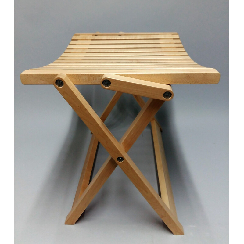 Vintage stool model A4 in Maple by Jean-Claude Duboys for Attitude Editions