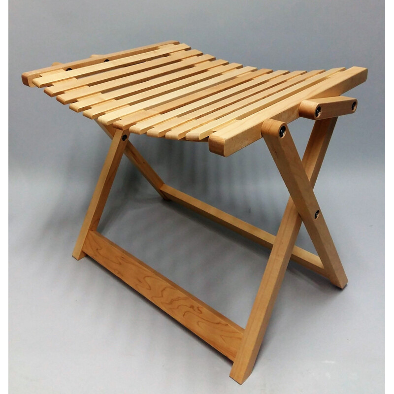 Vintage stool model A4 in Maple by Jean-Claude Duboys for Attitude Editions