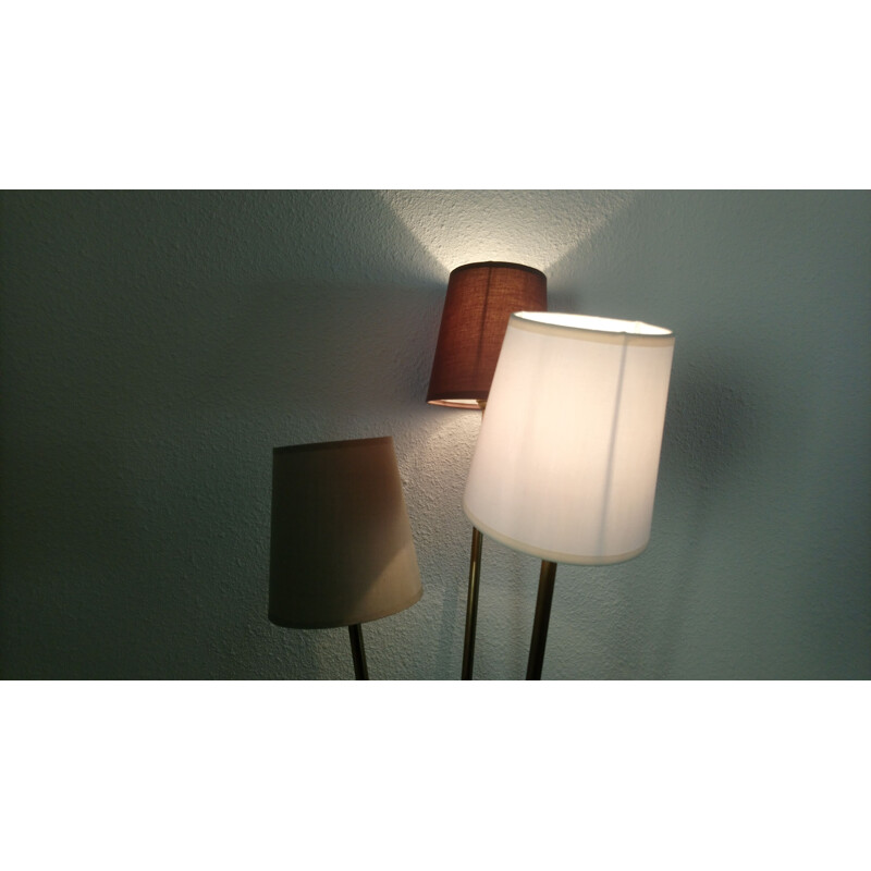 Lampadaire tripode vintage avec tablette