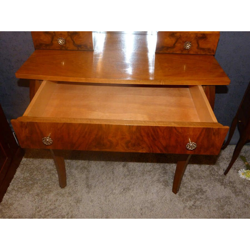 Vintage dressing table in walnut