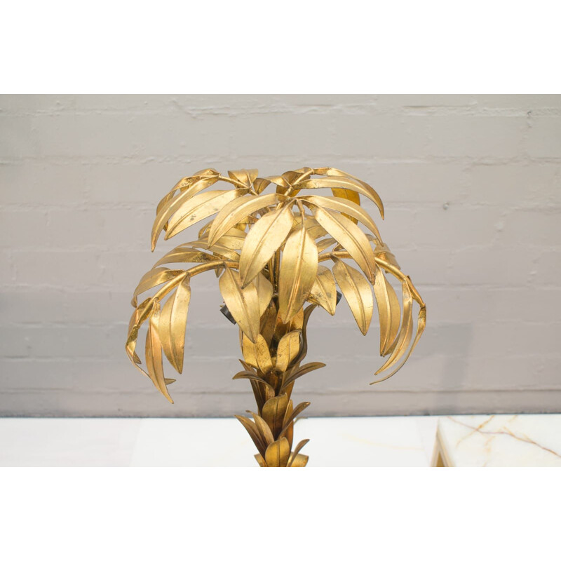 Vintage palm table lamp by Hans Kögl