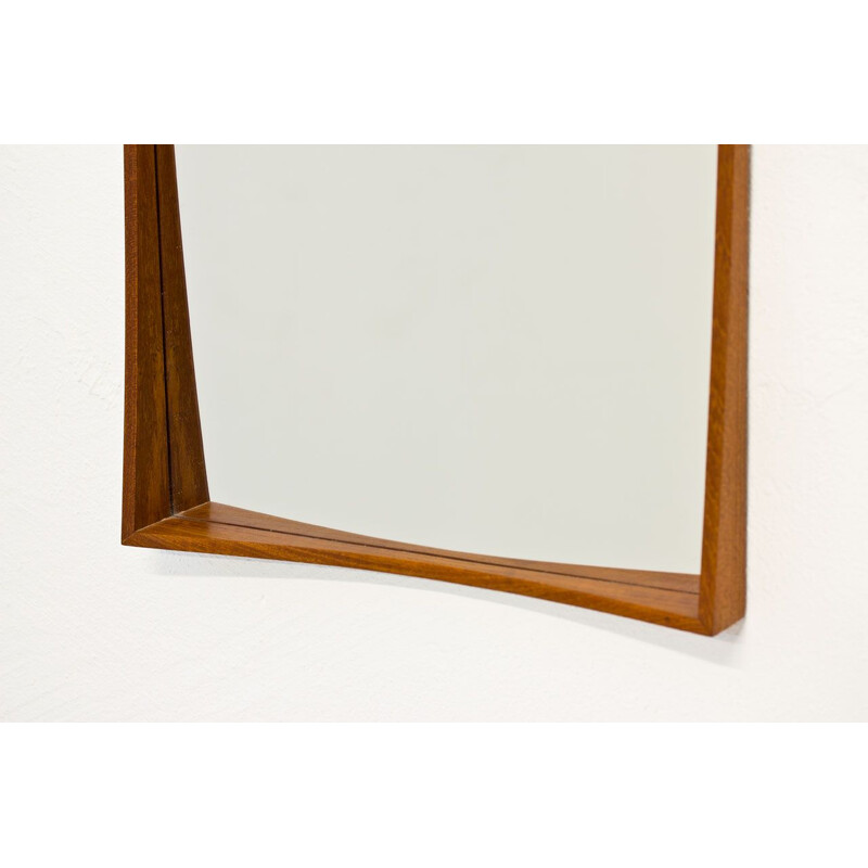 Vintage Danish mirror in teak by Rimbert Sandholdt