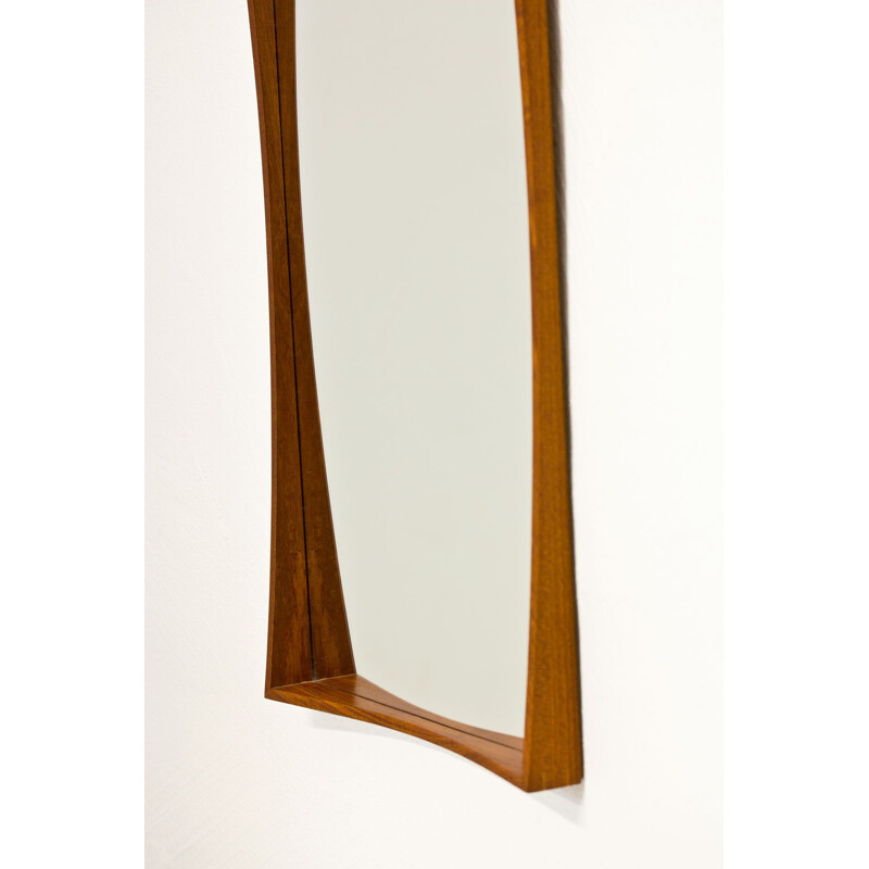 Vintage Danish mirror in teak by Rimbert Sandholdt