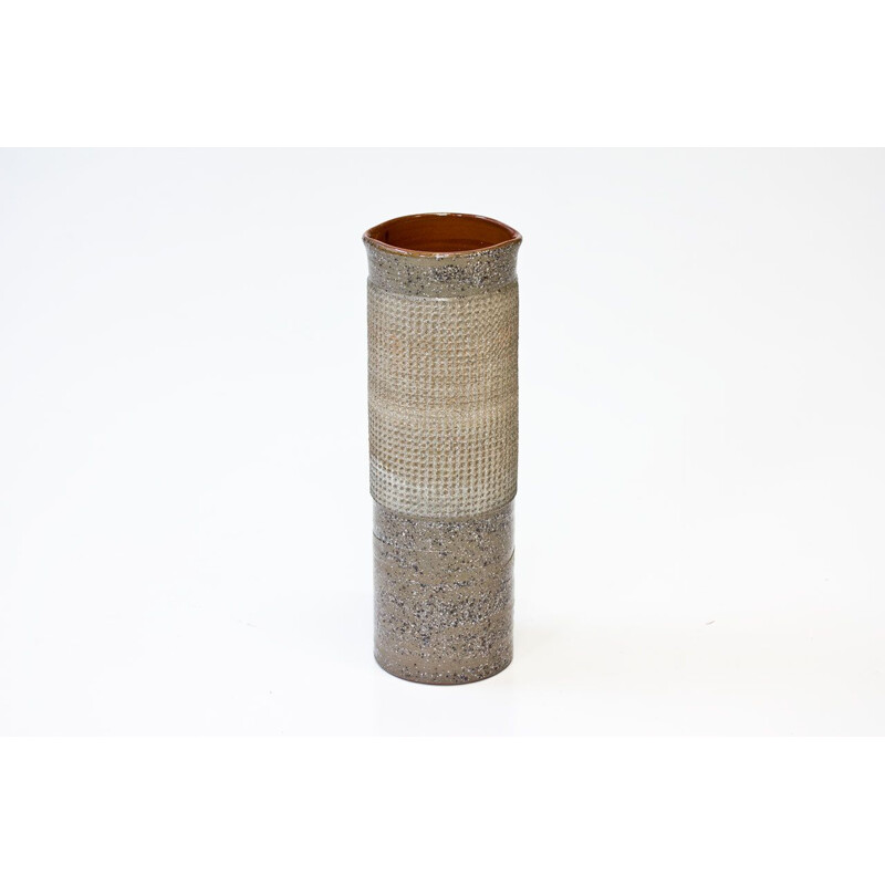 Vintage stoneware floor vase by Thomas Hellström for Nittsjö