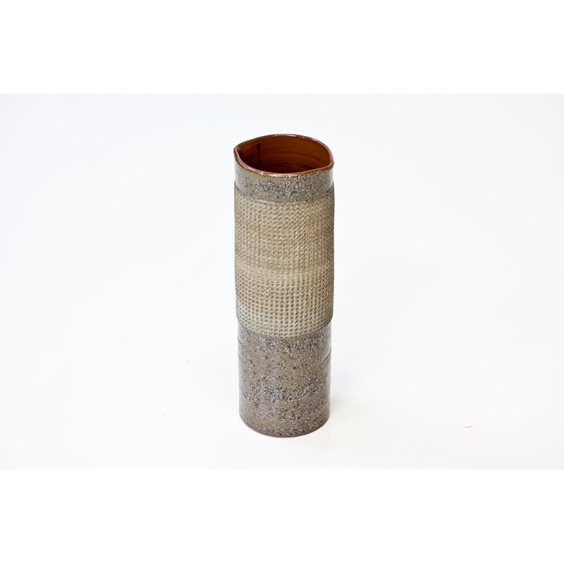 Vintage stoneware floor vase by Thomas Hellström for Nittsjö