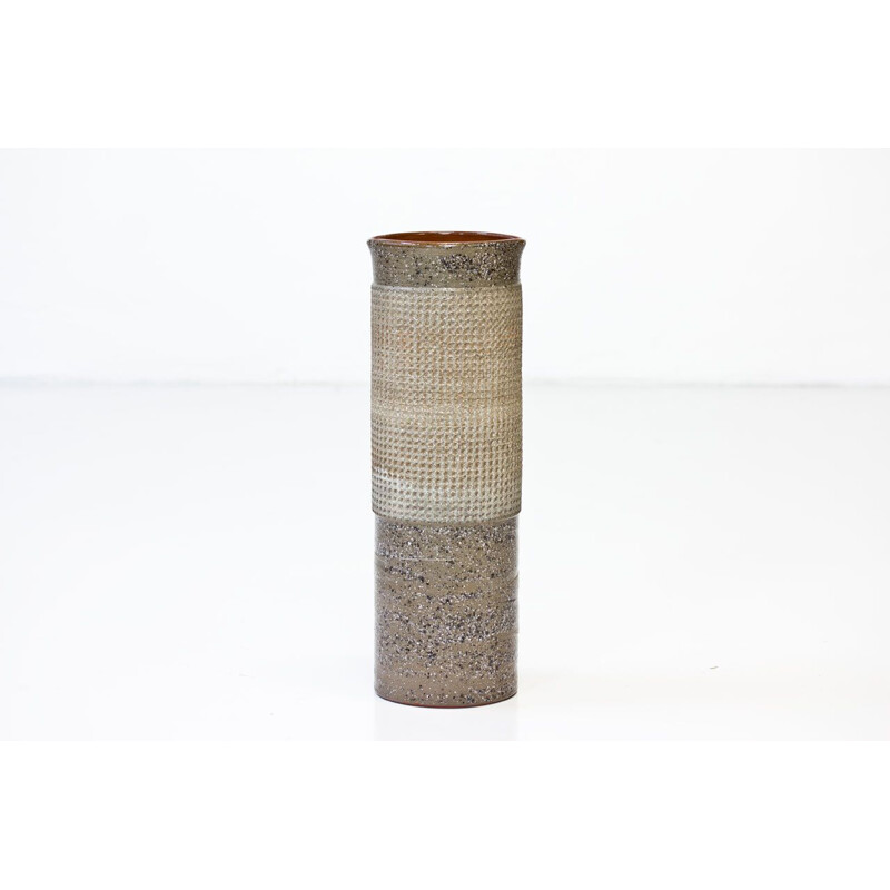 Vintage stoneware floor vase by Thomas Hellström for Nittsjö