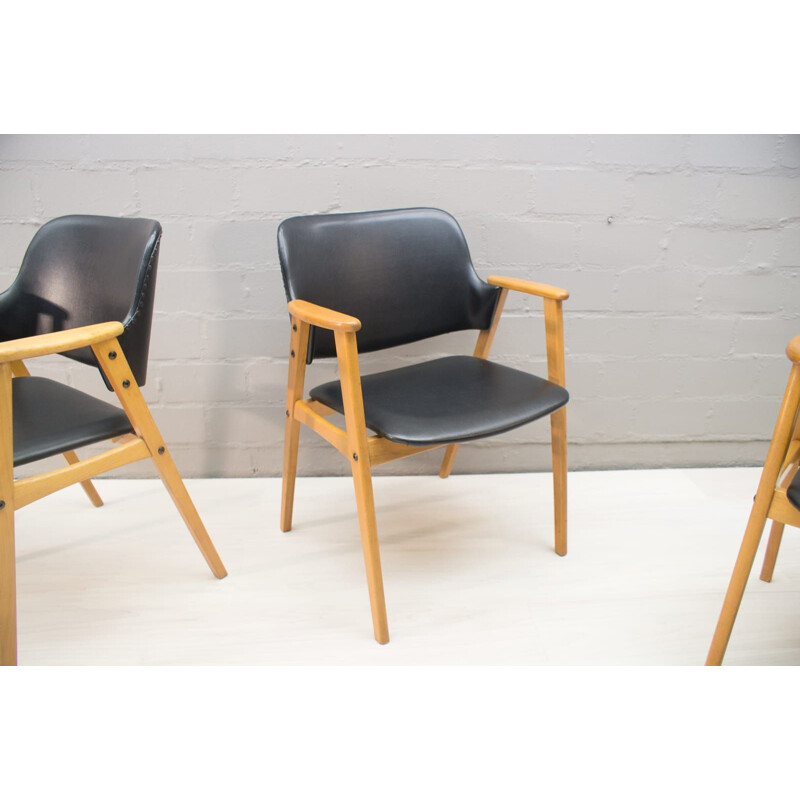 Set of 4 vintage Scandinavian dining chairs