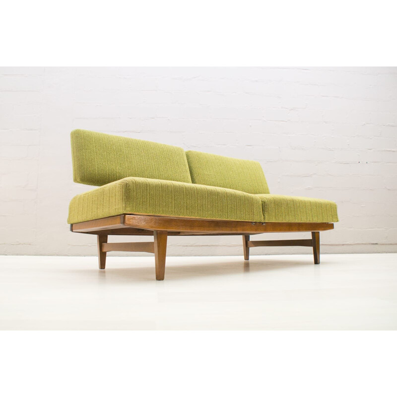 Vintage green 3-seater sofa "Stella" by Knoll Antimott 