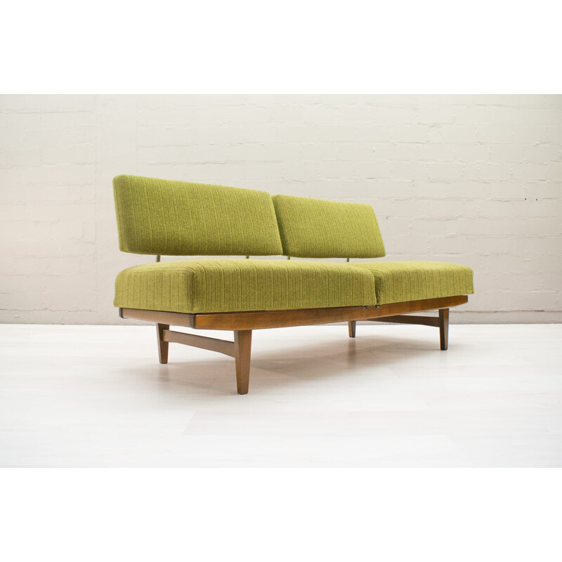 Vintage green 3-seater sofa "Stella" by Knoll Antimott 