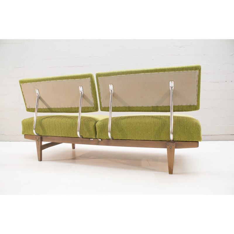 Vintage green 3-seater sofa "Stella" by Knoll Antimott 