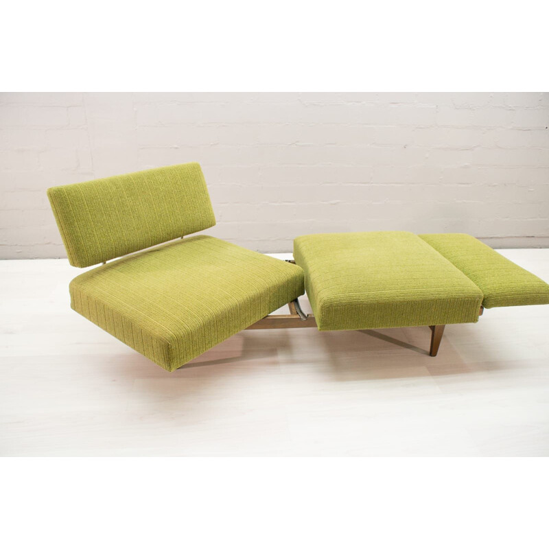 Vintage green 3-seater sofa "Stella" by Knoll Antimott 