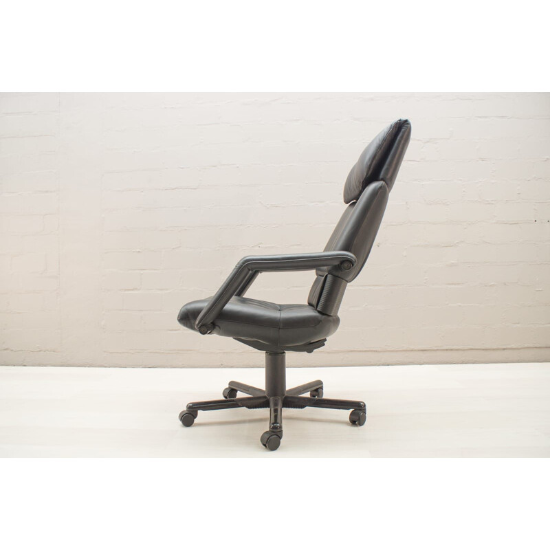 Vintage office chair "Figura II" in leather by Mario Bellini for Vitra