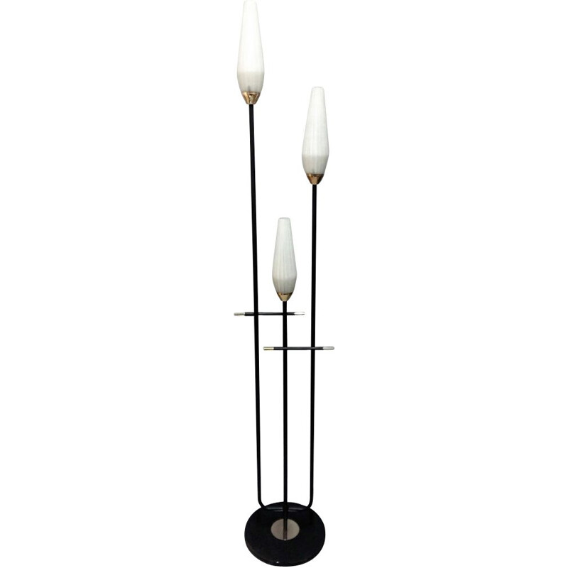 Vintage floor lamp in metal and brass by the Arlus House