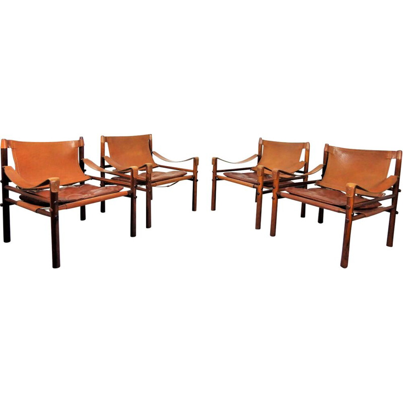 Set of 4 vintage "Sirocco" armchairs by Arne Norell