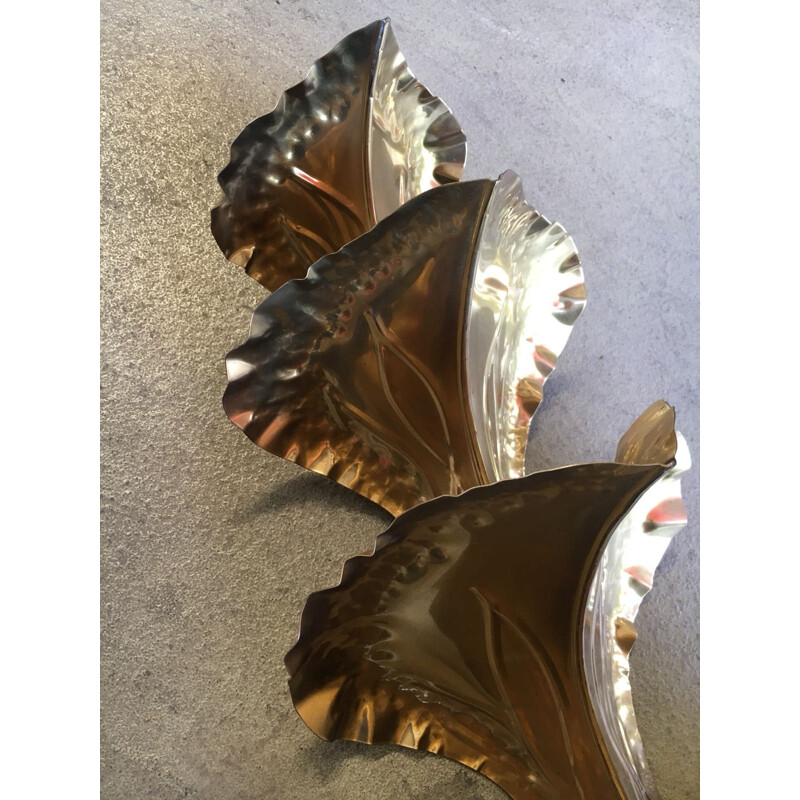 Pair of large brass wall lamps Romeo - 1970s