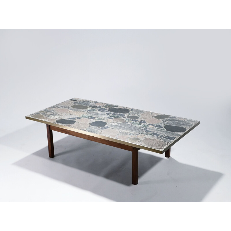 Very large Scandinavian coffee table by Torbjörn AFDAL - 1960s