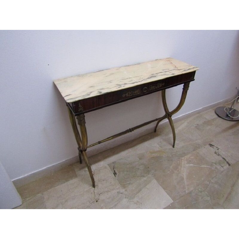 Vintage Italian console in brass