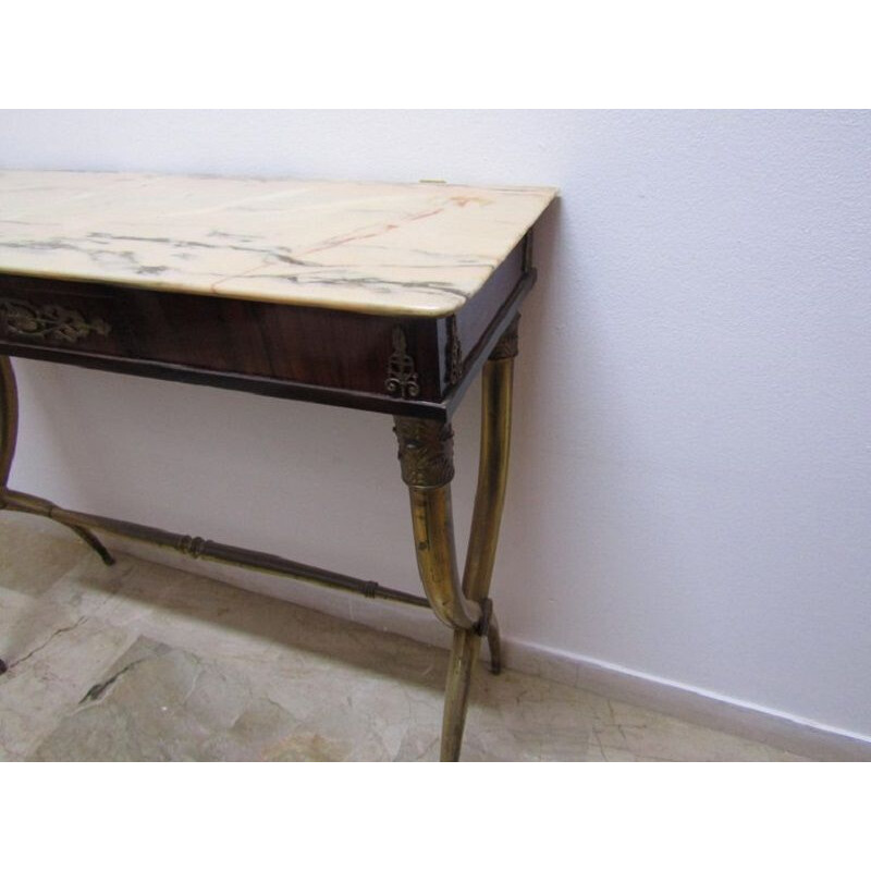 Vintage Italian console in brass