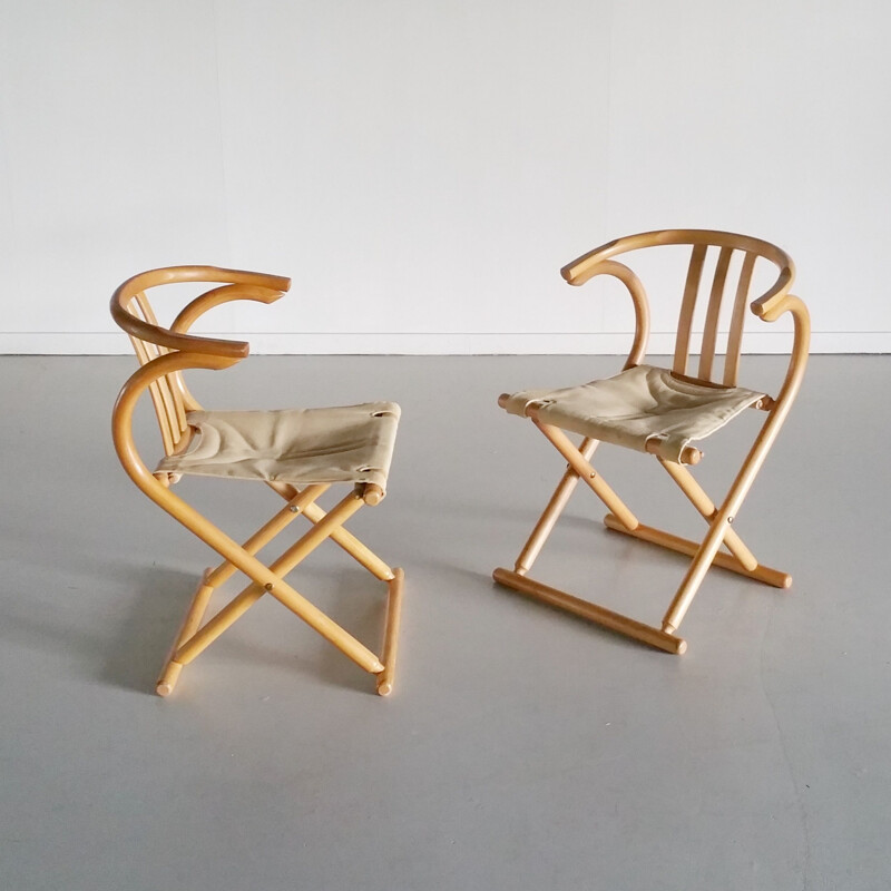 Set of 2 vintage folding chairs from Thonet