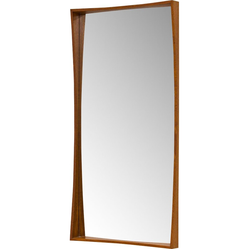 Vintage Danish mirror in teak by Rimbert Sandholdt