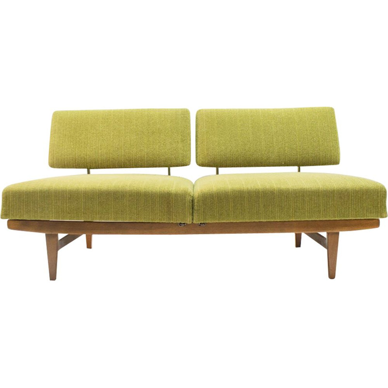 Vintage green 3-seater sofa "Stella" by Knoll Antimott 