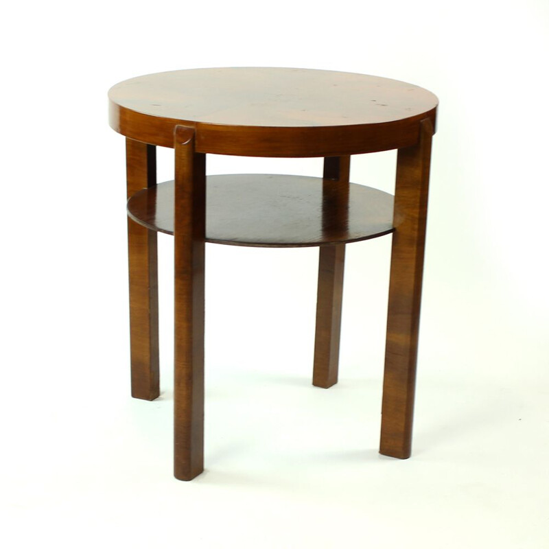 Vintage side table by Jindrich Halabala in walnut