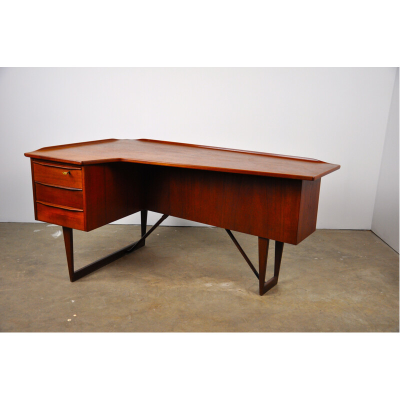 Bureau en Teck vintage par Peter Løvig Nielsen pour Løvig,1960