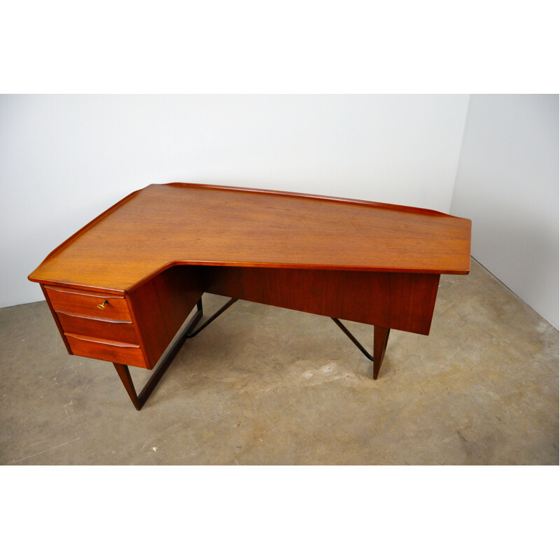 Bureau en Teck vintage par Peter Løvig Nielsen pour Løvig,1960