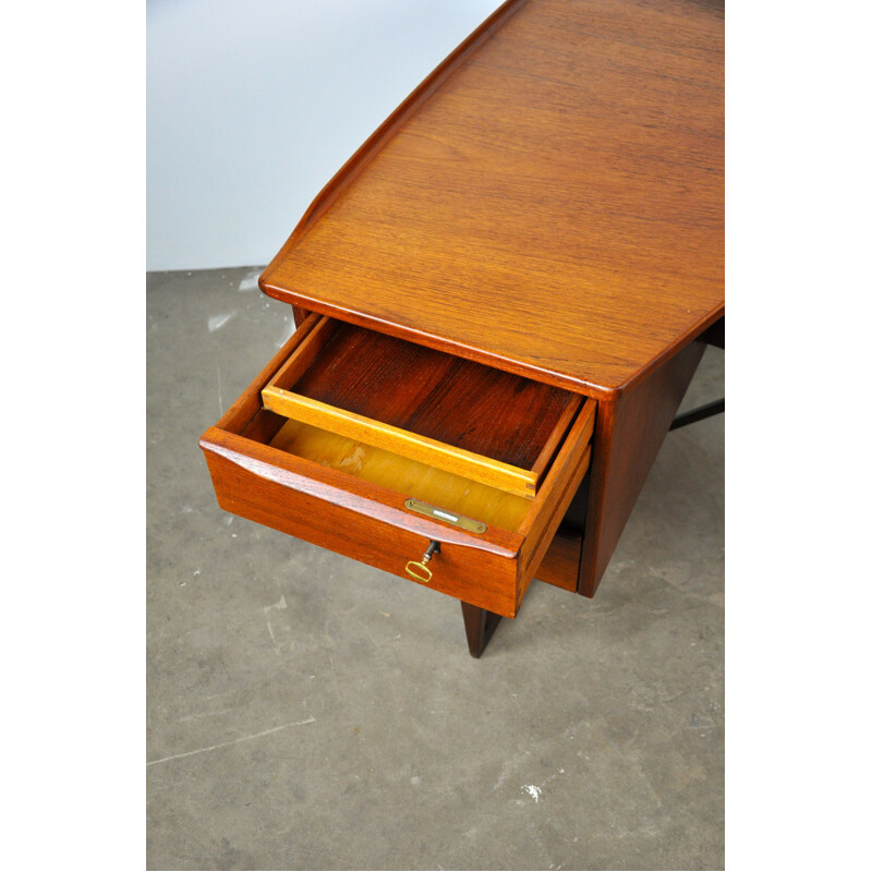 Vintage desk in teak by Peter Lovig Nielsen for Lovig, 1960s