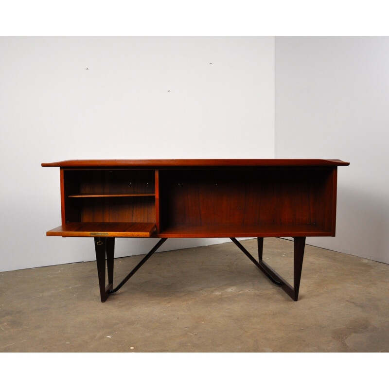 Vintage desk in teak by Peter Lovig Nielsen for Lovig, 1960s