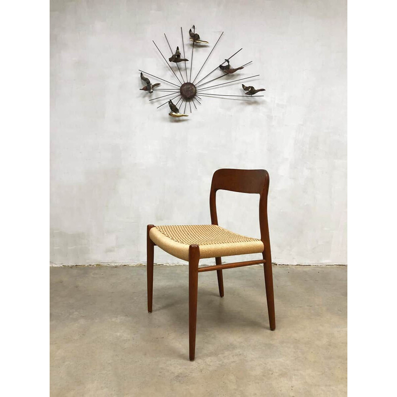 Vintage No.75 Danish dining chairs by Niels Otto Møller for Møller Mobelfabrik