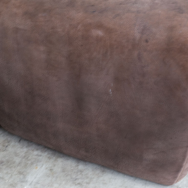 Canapé vintage en cuir marron 1970