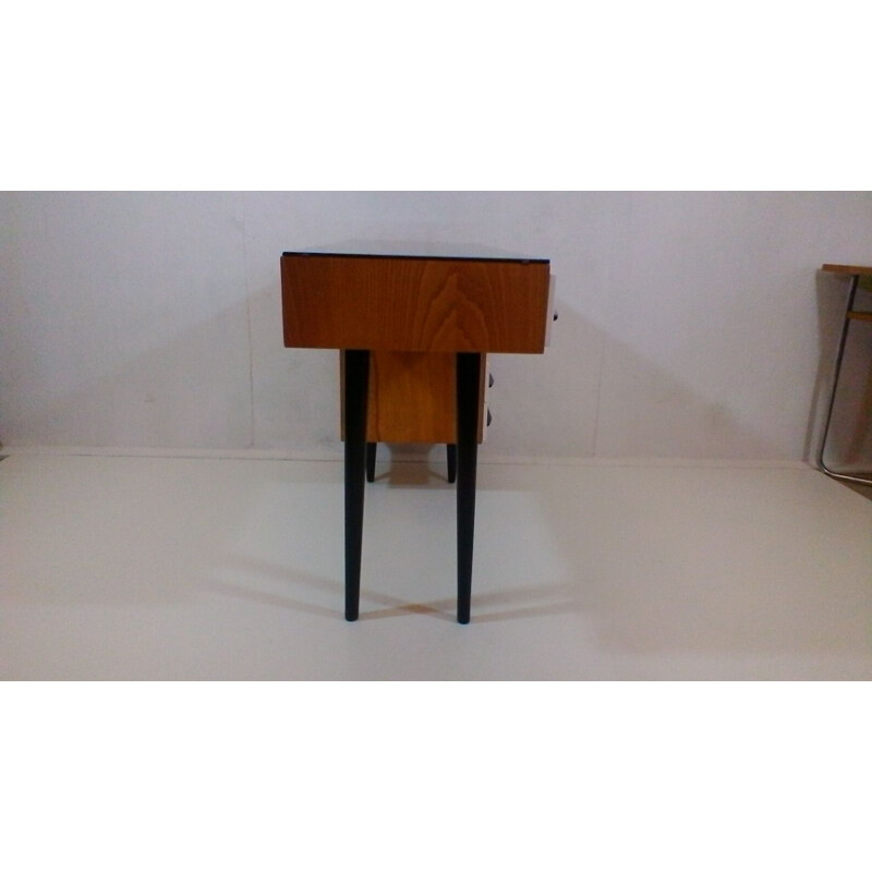 Vintage-Schreibtisch aus Holz und Lack von Architekt M. Pozar Retro-Stil, 1960.