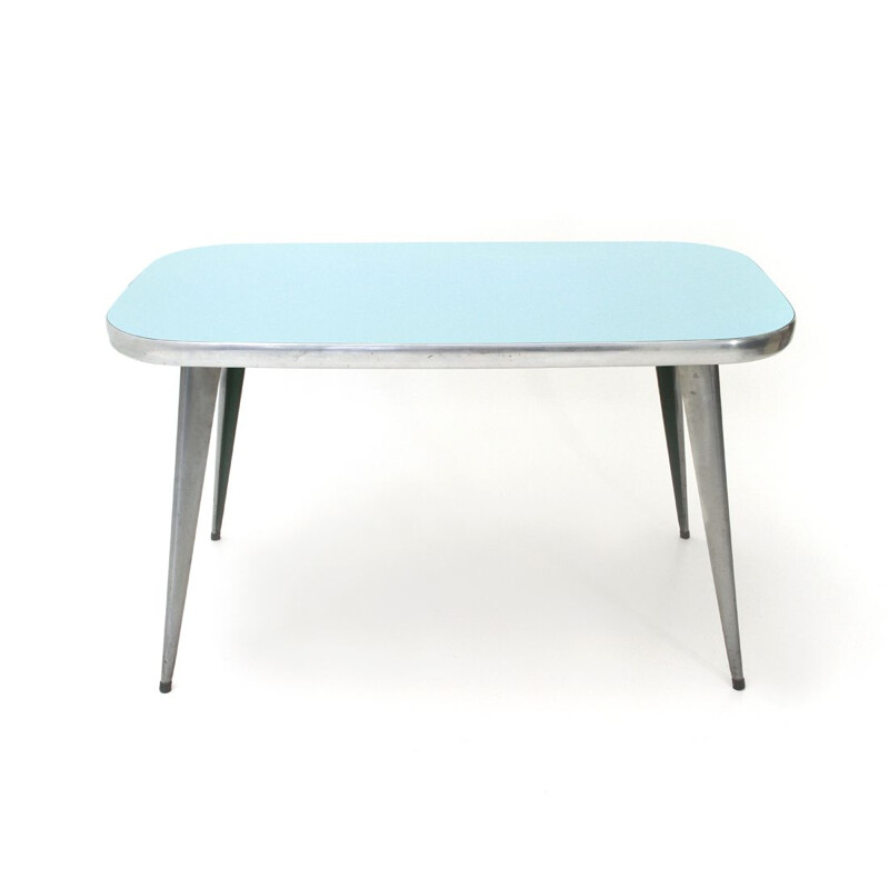 Vintage Italian dining table with azure formica top