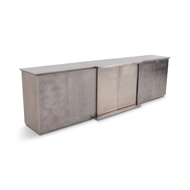 Credenza in Brushed Stainless Steel by Belgo Chrome