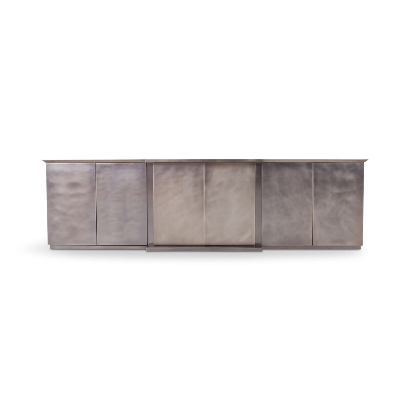 Credenza in Brushed Stainless Steel by Belgo Chrome