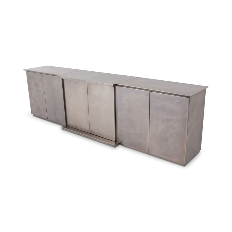 Credenza in Brushed Stainless Steel by Belgo Chrome