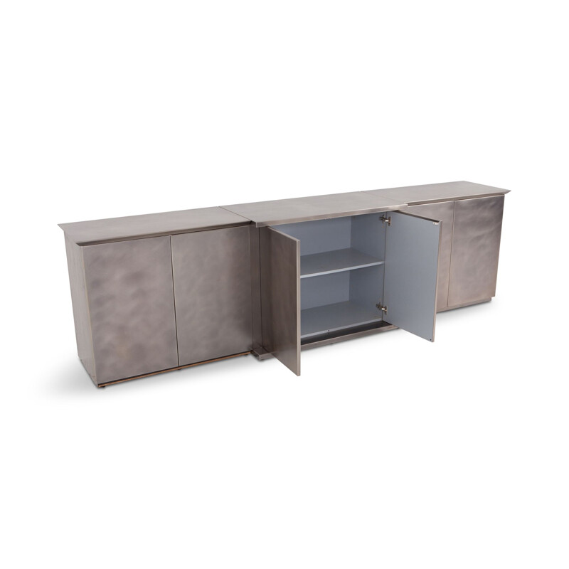 Credenza in Brushed Stainless Steel by Belgo Chrome