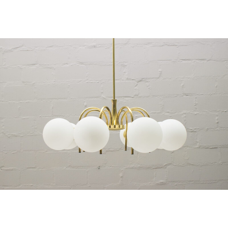 Golden 8-Arm Orbital Hanging Lamp