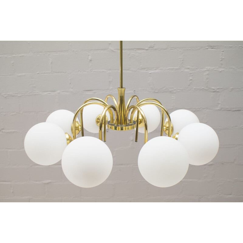 Golden 8-Arm Orbital Hanging Lamp