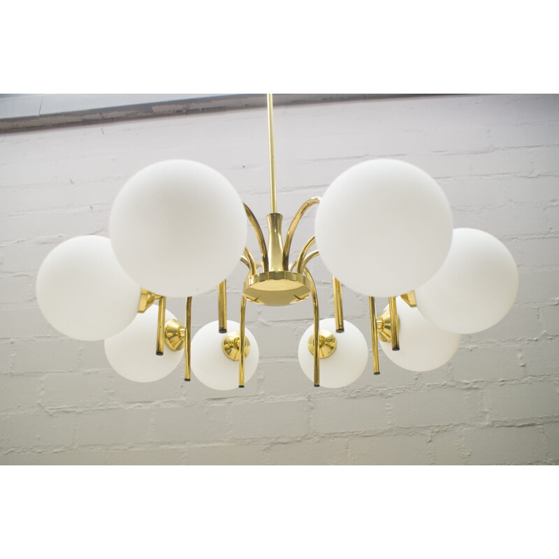 Golden 8-Arm Orbital Hanging Lamp