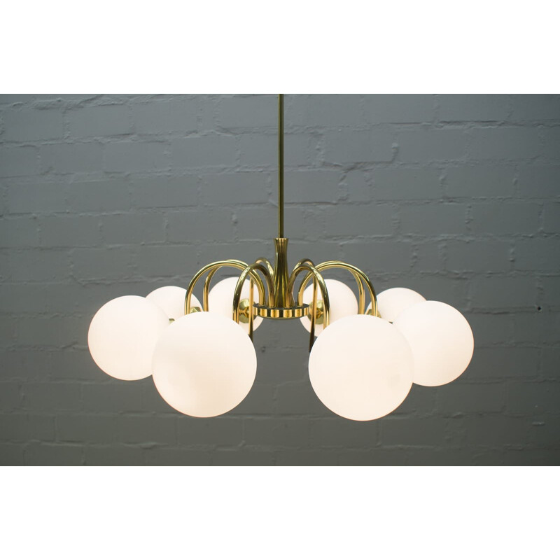 Golden 8-Arm Orbital Hanging Lamp