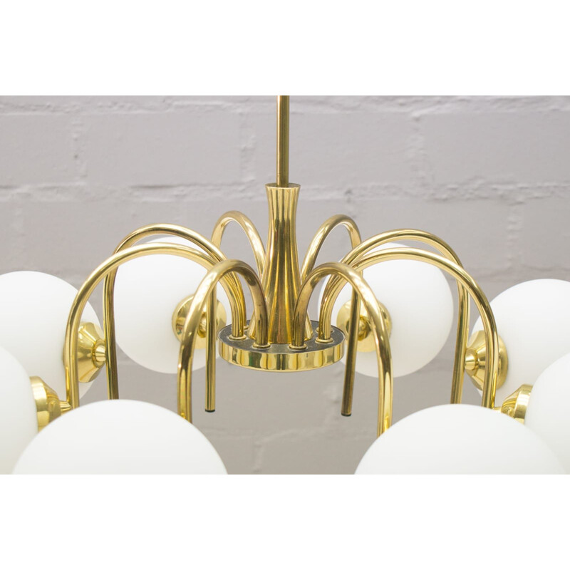 Golden 8-Arm Orbital Hanging Lamp