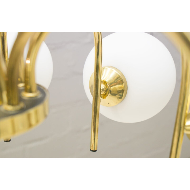 Golden 8-Arm Orbital Hanging Lamp