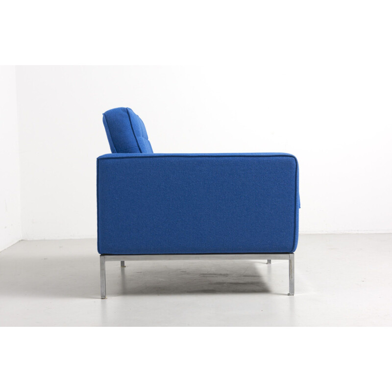 Vintage blue easy chair by Florence Knoll