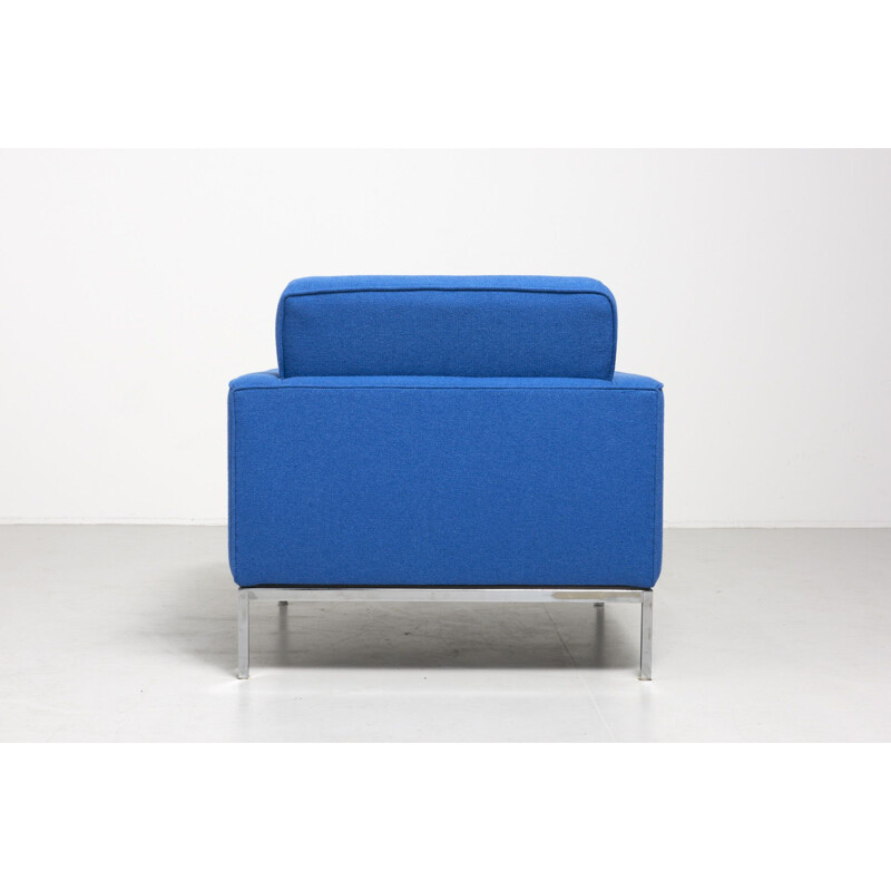 Vintage blue easy chair by Florence Knoll