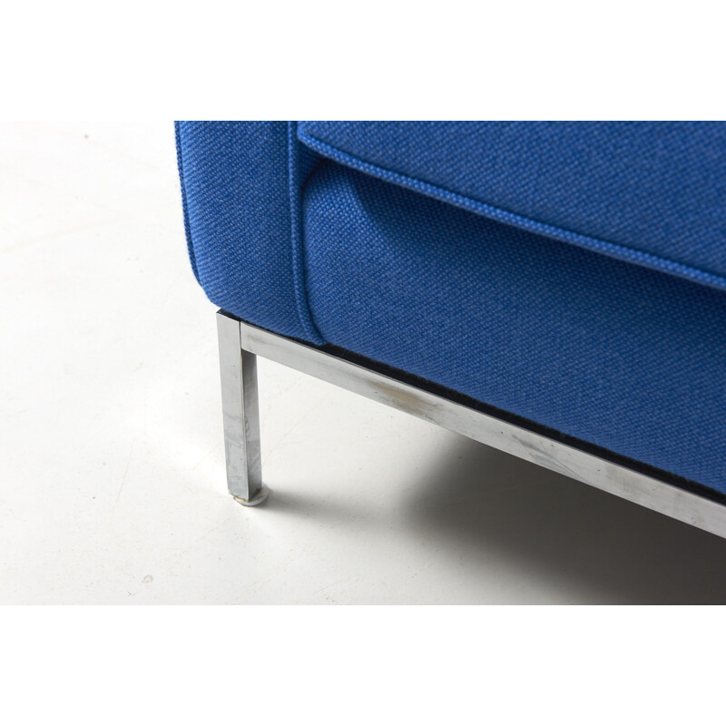 Vintage blue easy chair by Florence Knoll