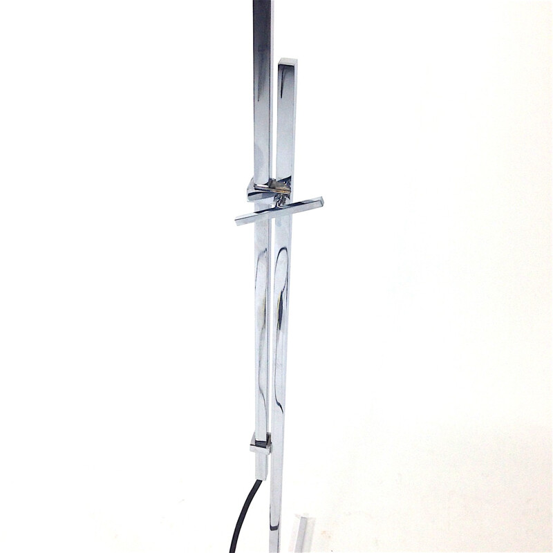 Vintage chrome and fabric floor lamp, 1970