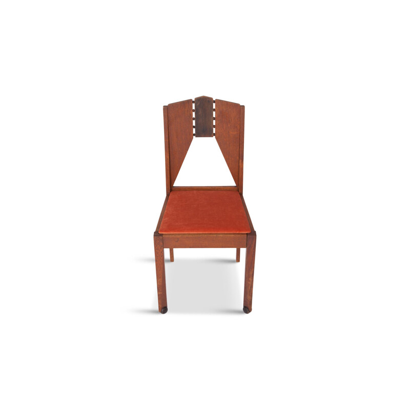 Set of 4 dining Chairs in Skin Velvet by The Amsterdam School