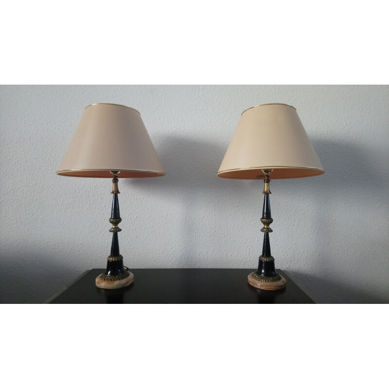 Two vintage table lamp of nightstands 1960